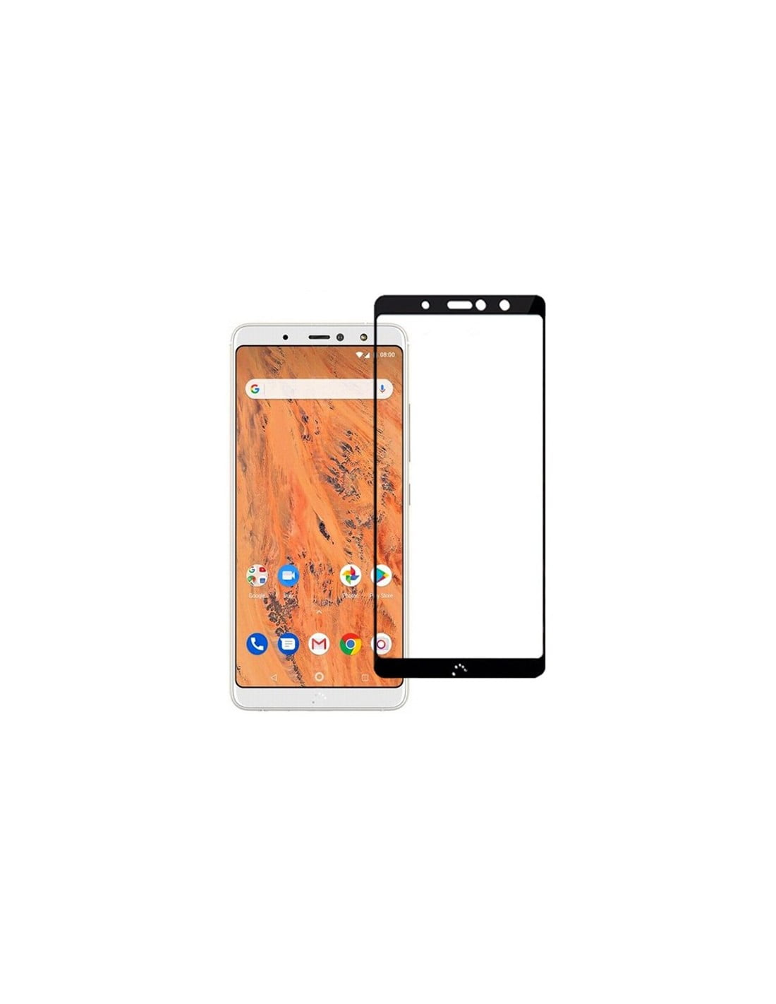 Bikuid : Full Screen Tempered Glass - Bq Aquaris X2 / X2 Pro - negro