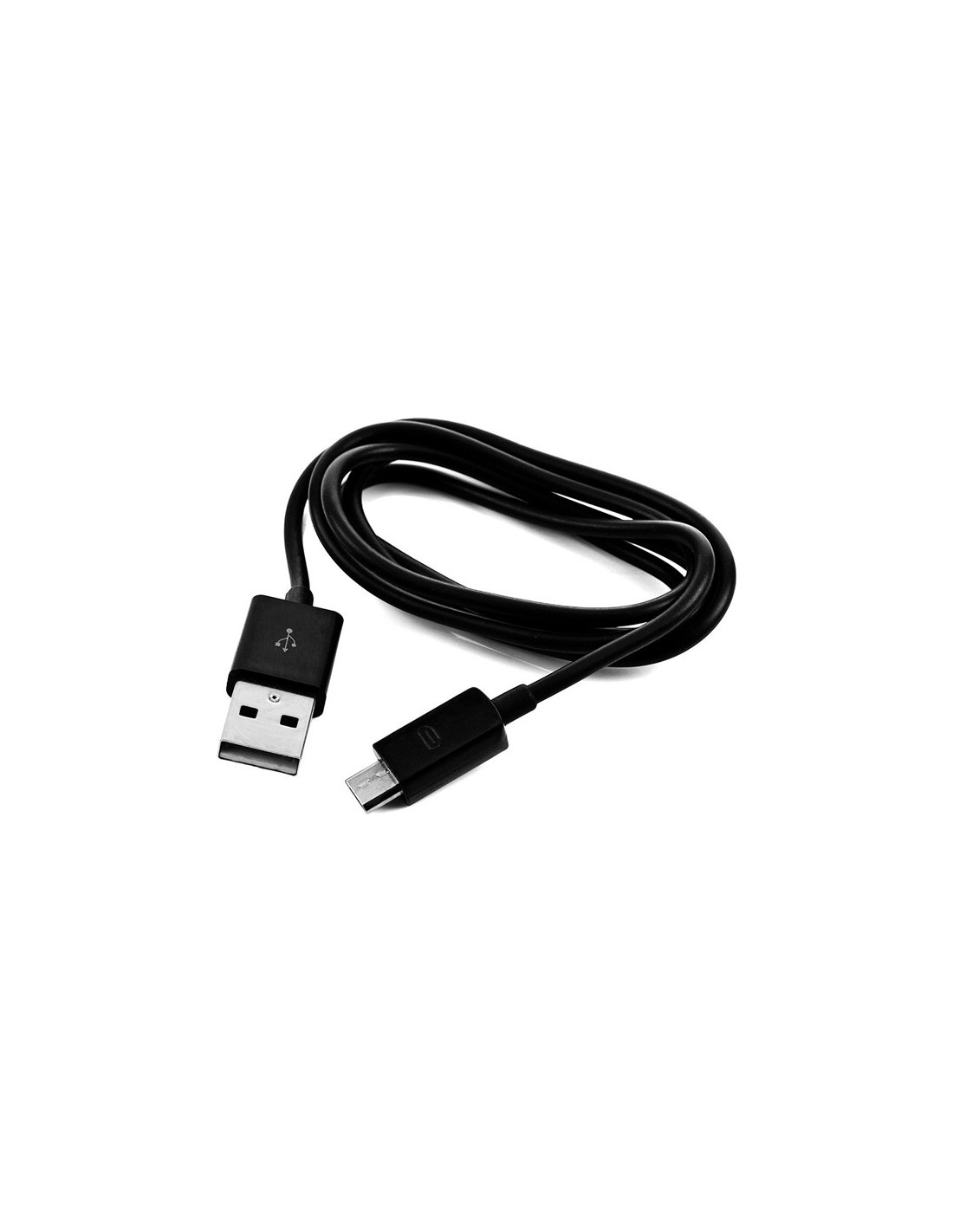 Cable de datos Compatible microUSB negro