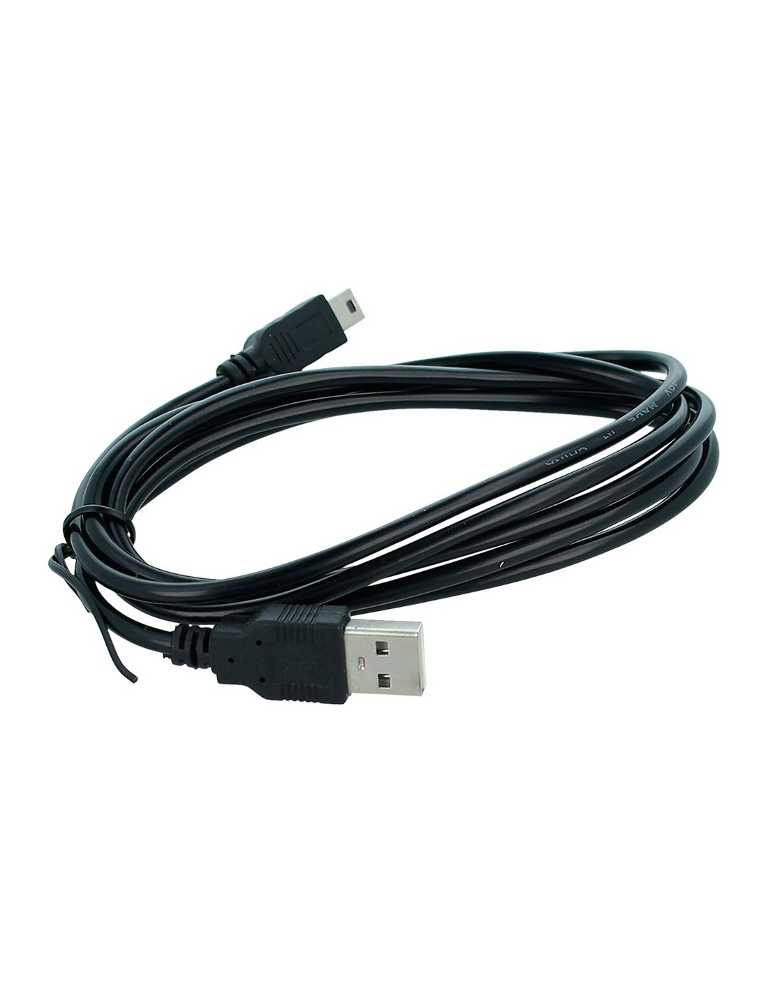 Cable de datos y carga miniUSB negro