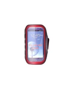 Funda de neopreno para brazo (tamaño Galaxy S III / S4 / S5) negra-roja