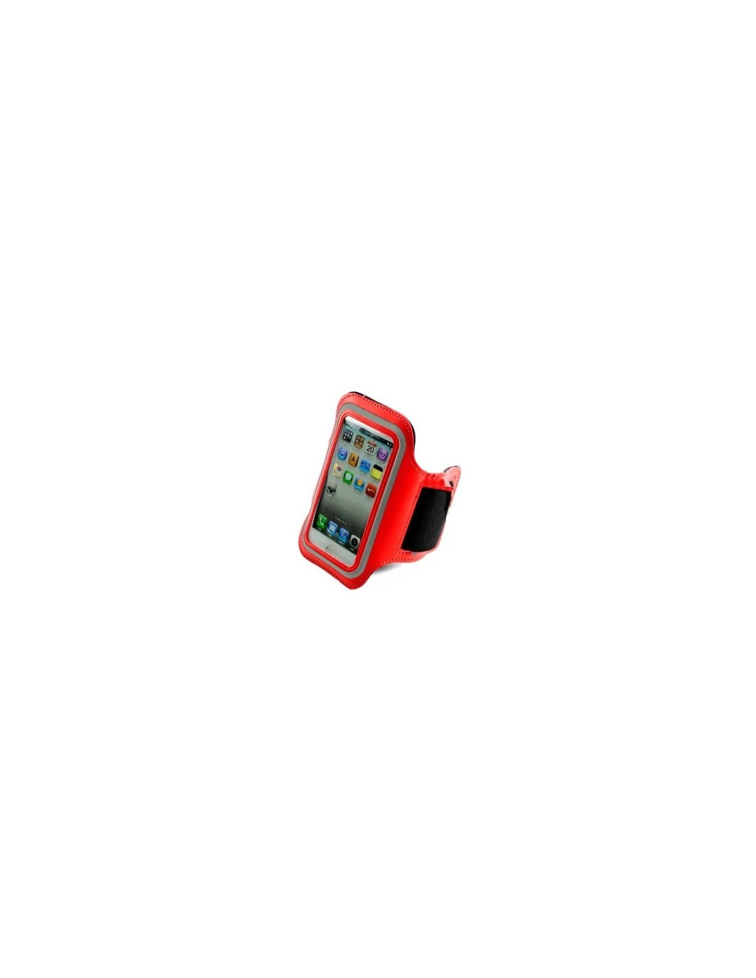 Funda de neopreno para brazo (tamaño iPhone 4 / 4S / 5 / 5C / 5S) roja