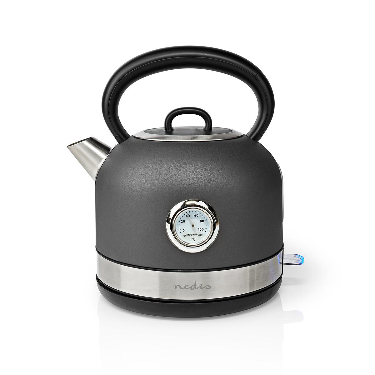 NEDIS HERVIDOR ELECTRICO |1.7 L |ACERO INOX |GRIS/ROTABLE 360 GRADOS |CONTROLADOR STRIX®