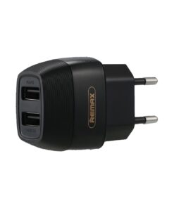 Remax : Cargador de red Flinc 2.1A - negro (2 enganches USB) (blíster)