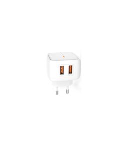 XO : Cargador de red L61 (2 x USB-A 2.4A) - blanco (blíster)
