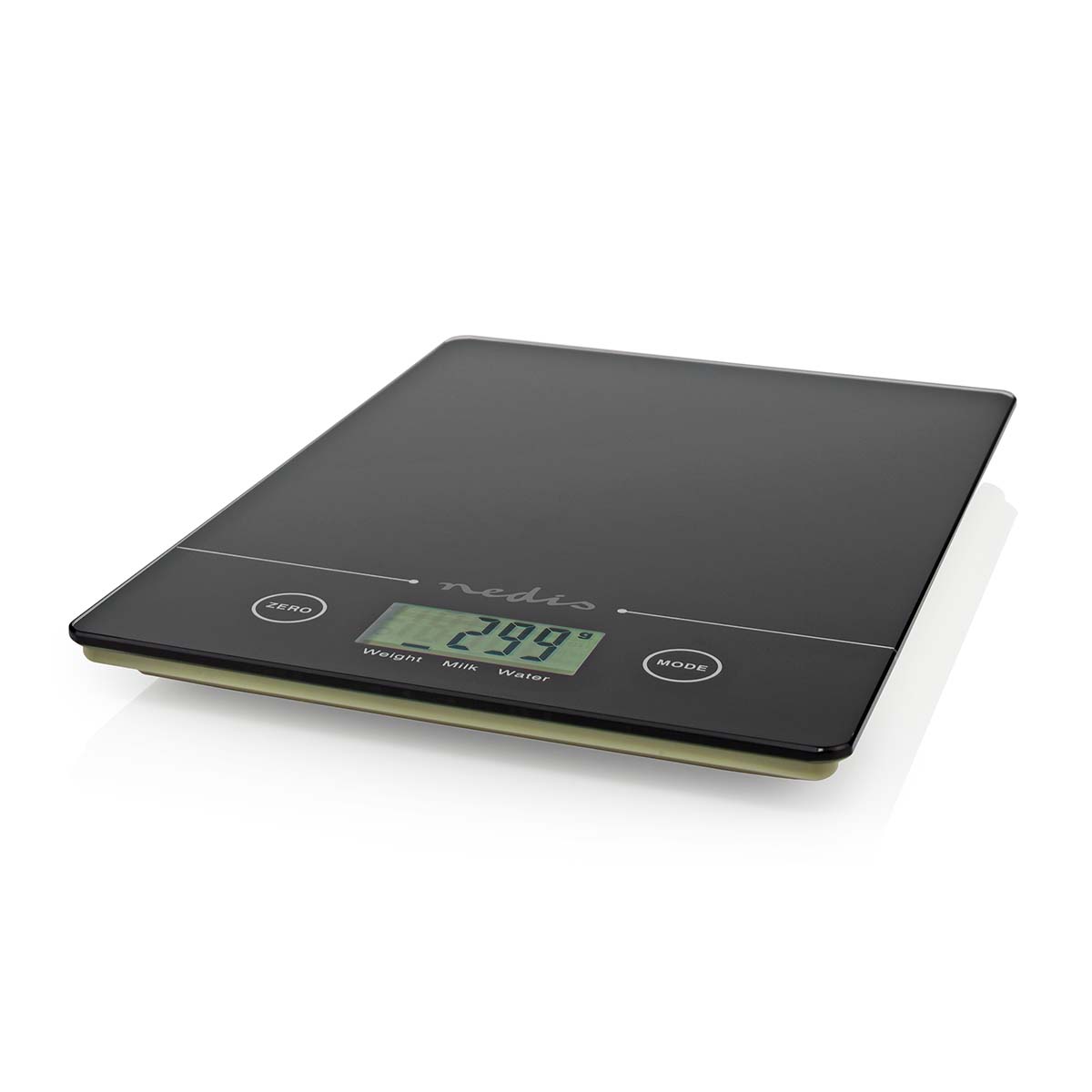 NEDIS BASCULA DE COCINA | DIGITAL | CRISTAL 3MM / PLASTICO | NEGRO