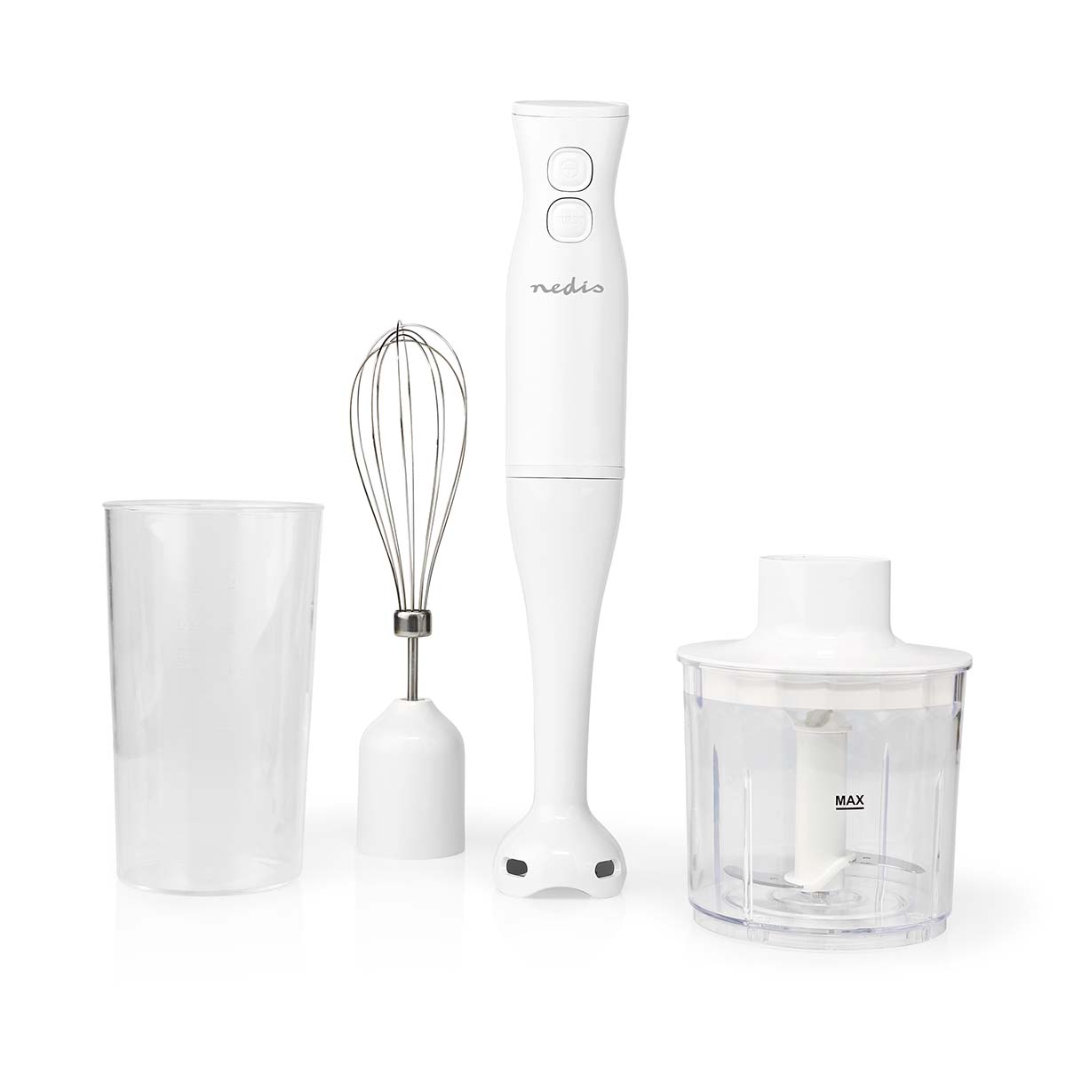 NEDIS BATIDORA DE MANO | 400 W | SJUSTED DE VELOCIDAD: 2 AJUSTES DE VELOCIDAD | CUCHILLA | BLANCO