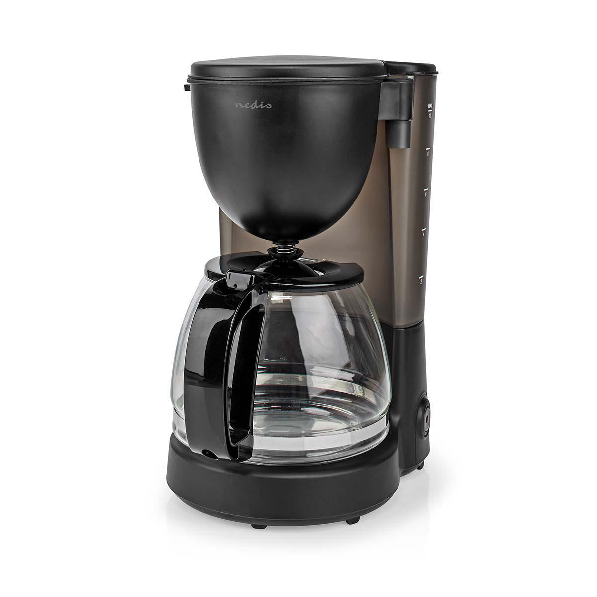 NEDIS CAFETERA | CAFE FILTRADO | 1.25 L | 10 COPAS | CARACTERISTICA DE MANTENER CALIDO | NEGRO