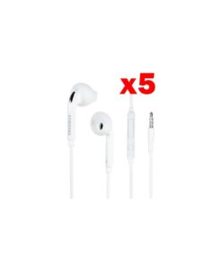 Samsung : Manos libres con cable EO-EG920BW - blanco (bulk) (Pack de 5)