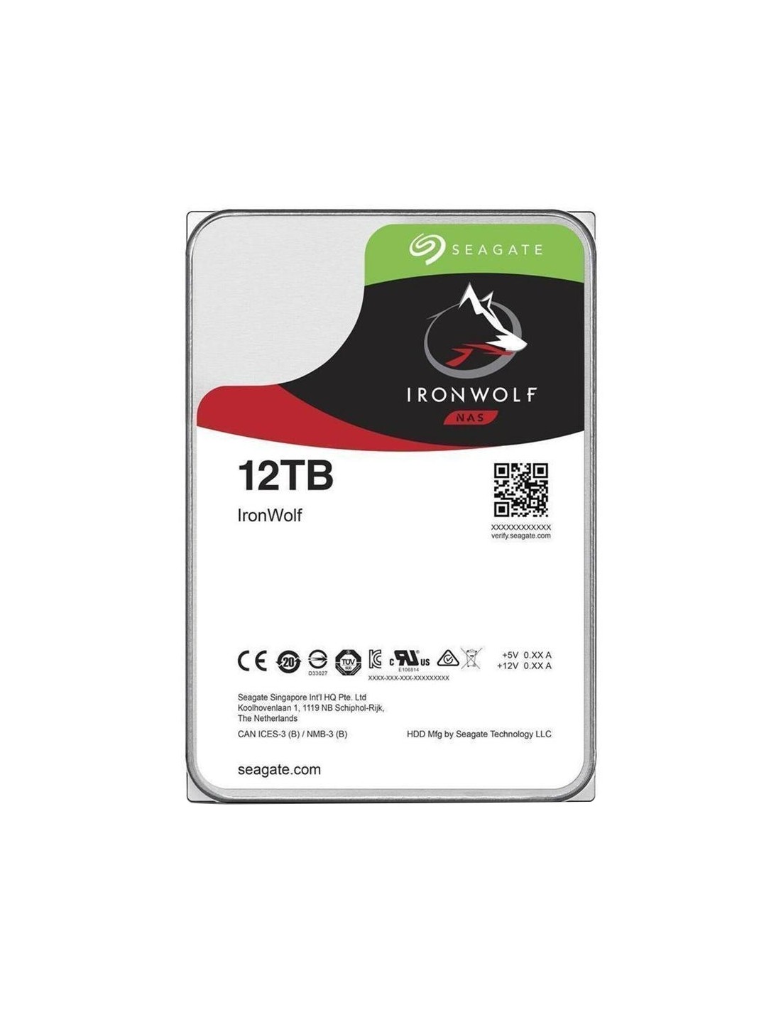 Seagate : NAS HDD IronWolf 3.5" 12000 GB Serial ATA III