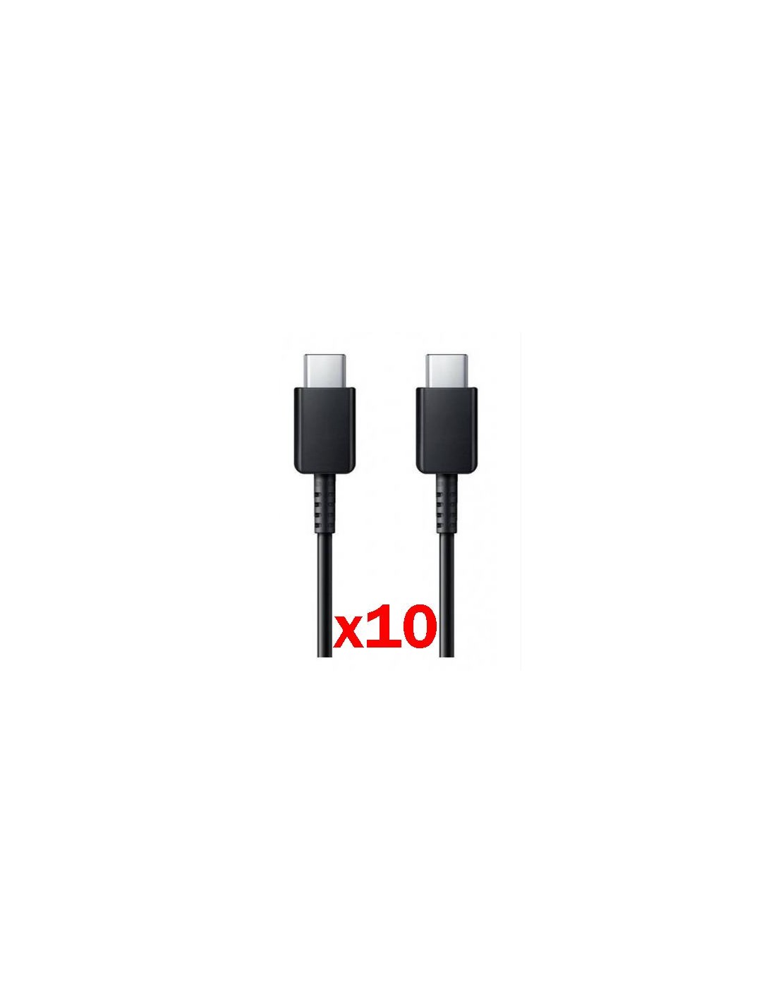 Lote de 10 cables Samsung EP-DG977 (USB-C / USB-C) - negro (bulk)