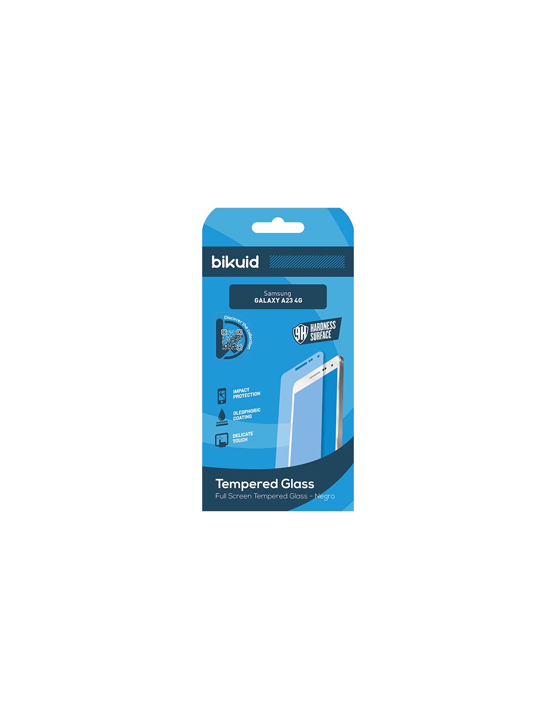 Bikuid : Full Screen Tempered Glass - Samsung Galaxy A23 4G - negro