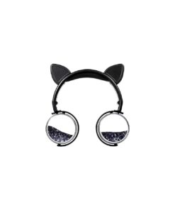 Auriculares Orejitas con brillo - negro