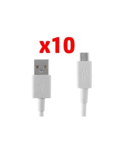 BlackBerry : Cable de datos ASY-31296-003 Blanco (microUSB) (Pack de 10)