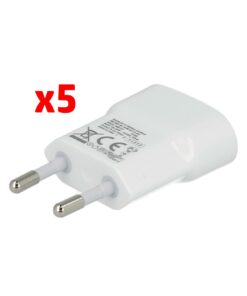 BlackBerry : Cargador de red ASY-31295-003 (enganche USB) - blanco (Pack de 5)