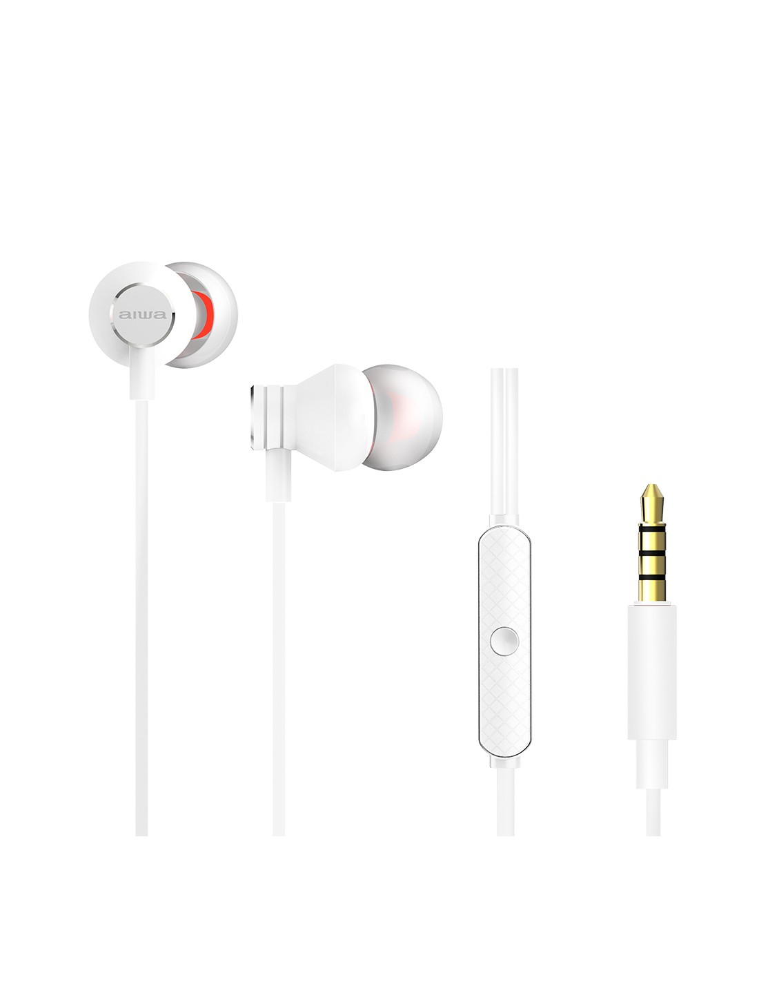 Aiwa : ESTM-50WT auricular y casco Auriculares Alámbrico Dentro de oído Llamadas/Música Blanco